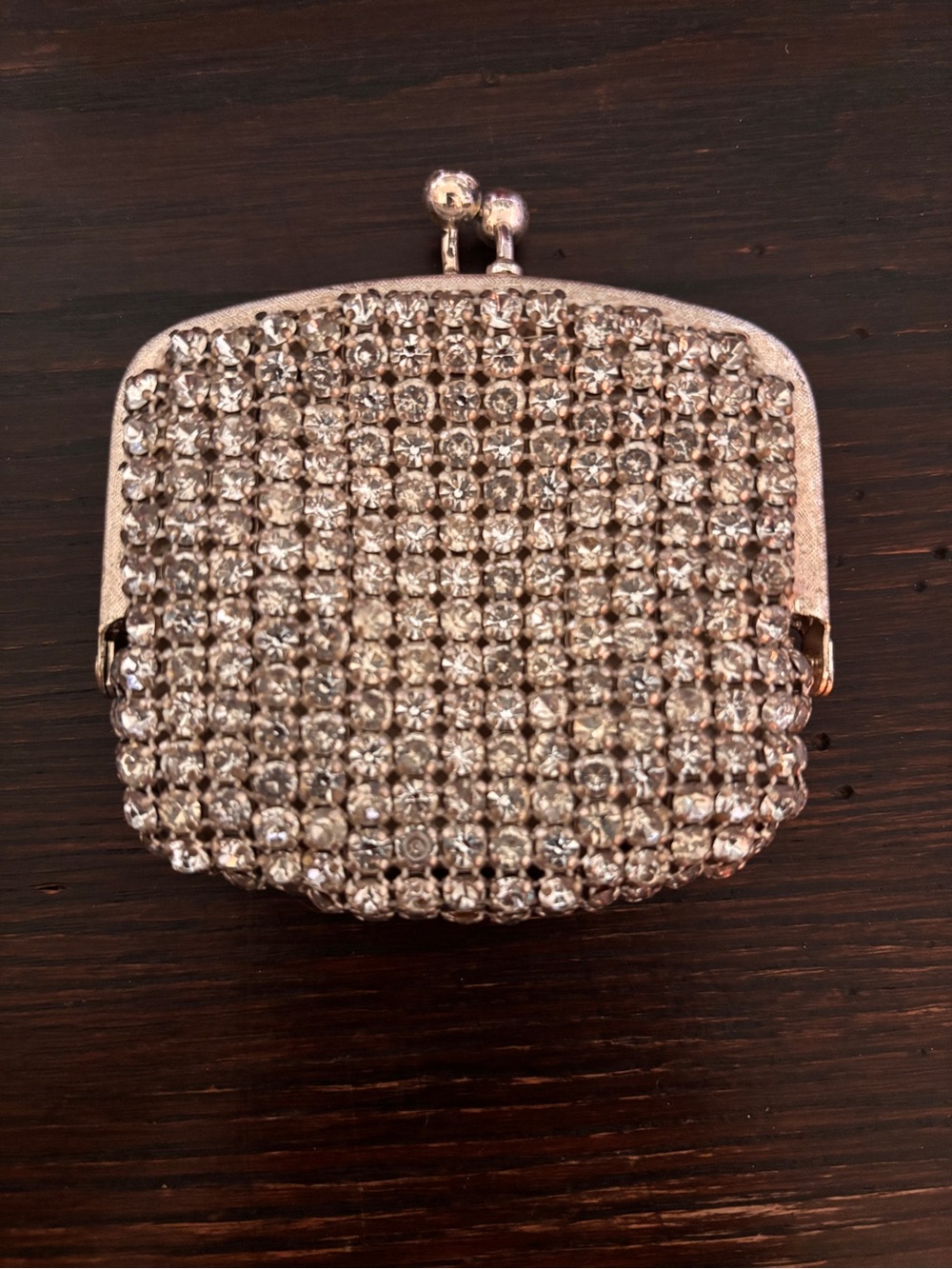 Antique Rhinestone Tiny Change Purse - Made in West Germany 🇩🇪